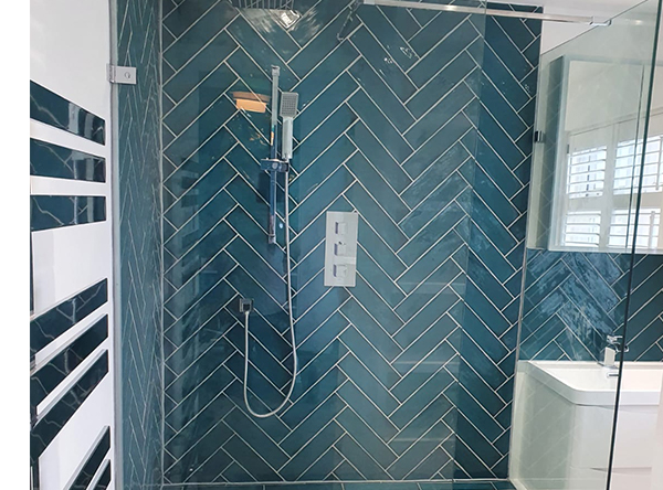 Walk-in shower installation in Kent